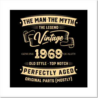 The Legend Vintage 1969 Perfectly Aged Posters and Art